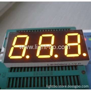 Super Bright Yellow Triple-digit 0.8 Inch 7 Segment Led Display 
